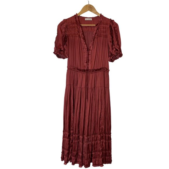 Ulla Johnson Rose Tiered Ruffle Midi Dress size 4 Womens Retails ($658) - Picture 4 of 11